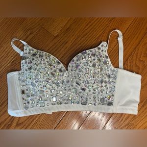 Iredescent Crystal bustier top size med